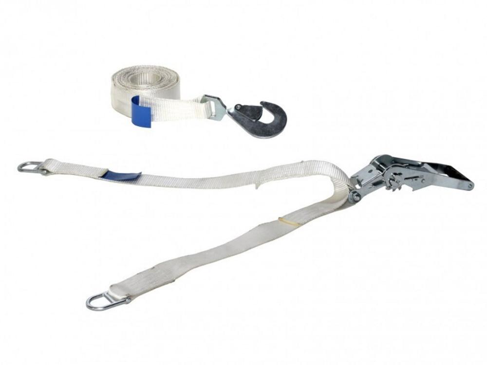 Sangle à cliquet - Double ancrage (en forme de Y) - 450 cm - Blanc
