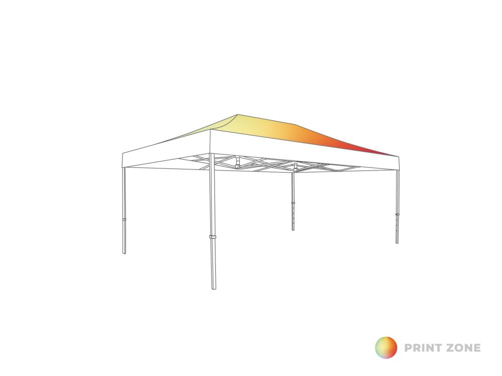 Impresión Sublimación Digital - Techo sin cenefa - Carpa plegable - Poliéster - 2x4m