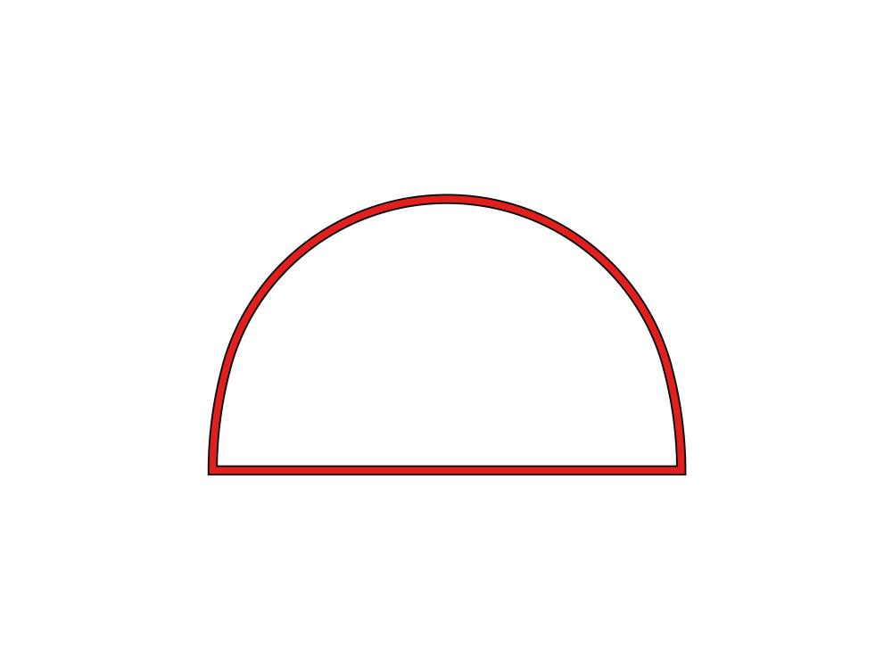 Tente gonflable Globe Paroi fenêtre panoramique - 4m Rouge