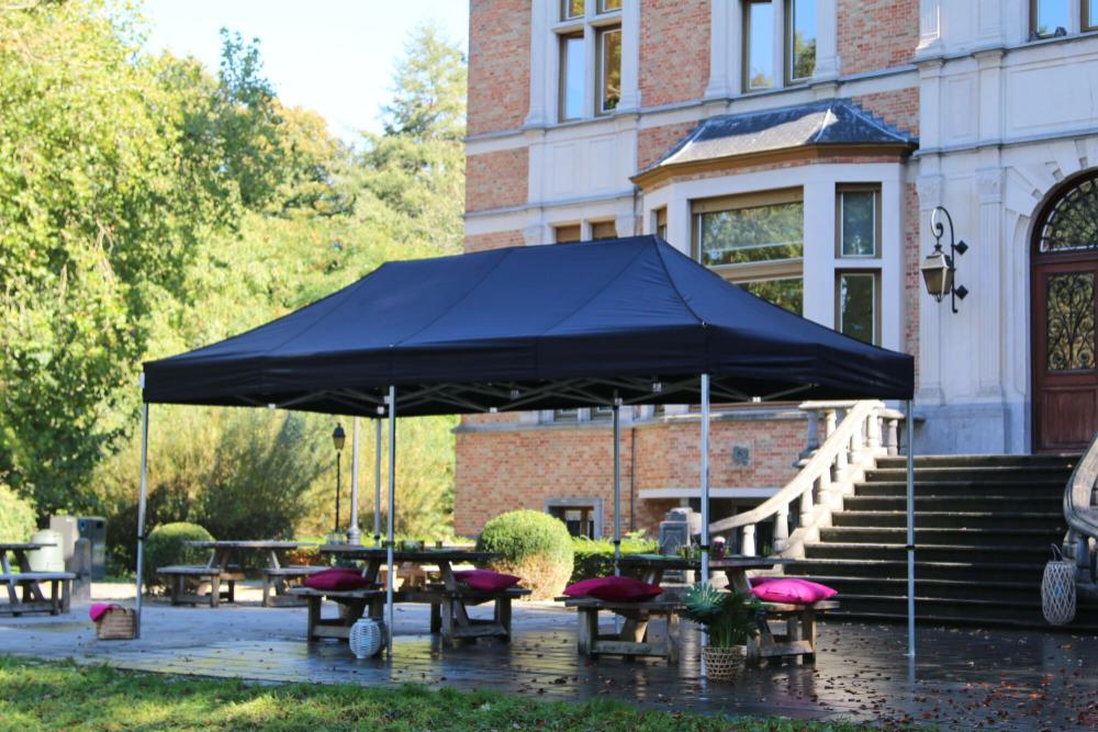 Vouwtent AluForce met dakzeil - 4x8m - Polyester Lichtgrijs