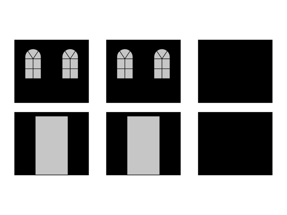 Faltzelt Seitenwandset mit Tragetasche - Bogenfenster - 3 x 6 m - Polyester  schwarz