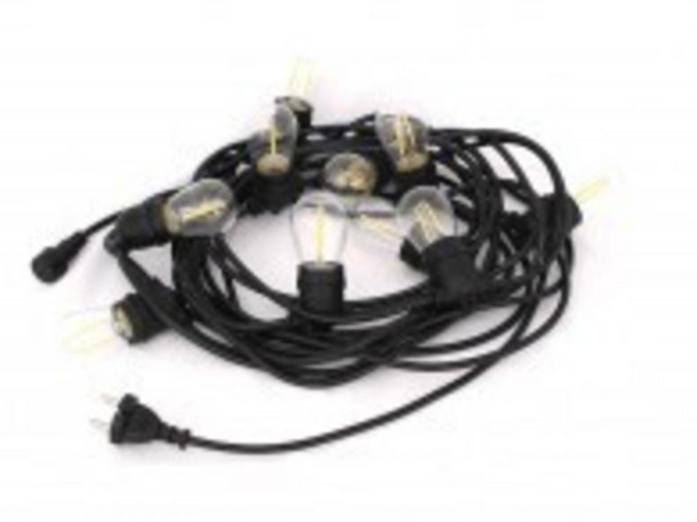 Føro Vintage guirlande lumineuse blanc chaud - set de 10 mètres avec 20 ampoules LED en plastique