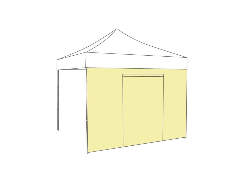 Faltzelt Seitenwand Tür - 4 m - Polyester Elfenbein