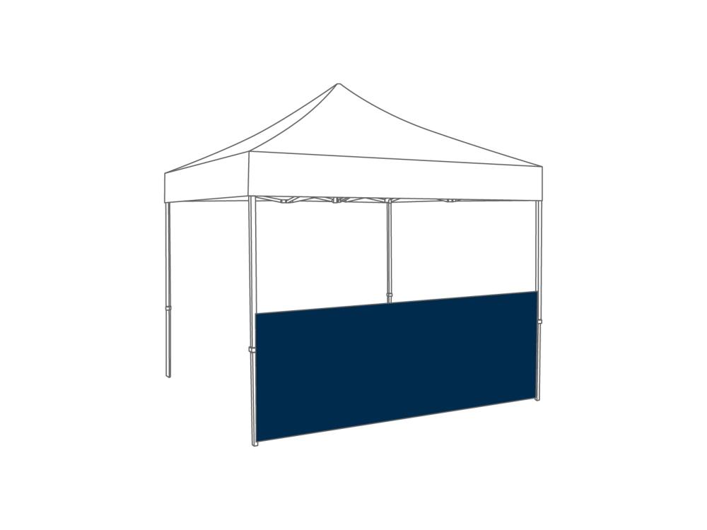 Tonnelle pliante Demi paroi latérale en polyester - 3m - Polyester Bleu foncé