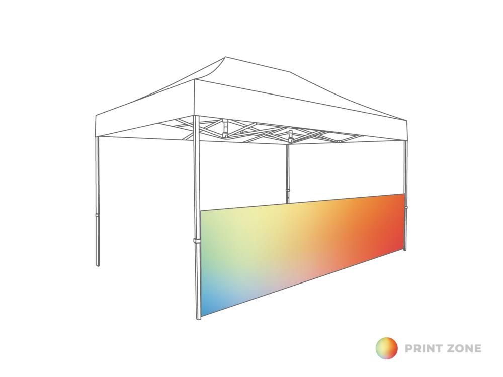 Folding tent Half wall - 4,5m - Polyester Print