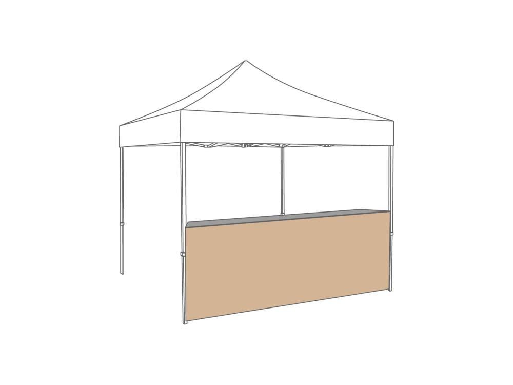 Vouwtent Halve wand voor bar - PVC - 3m Desert Sand