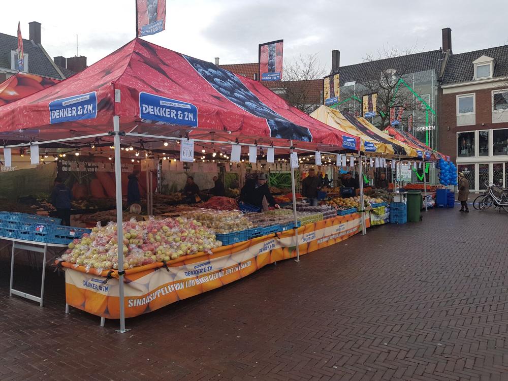 Vouwtent AluForce met dakzeil - 4x8m - Polyester Lichtgrijs