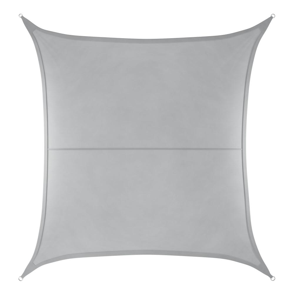 Shade sail - square - 4 x 4 m light grey