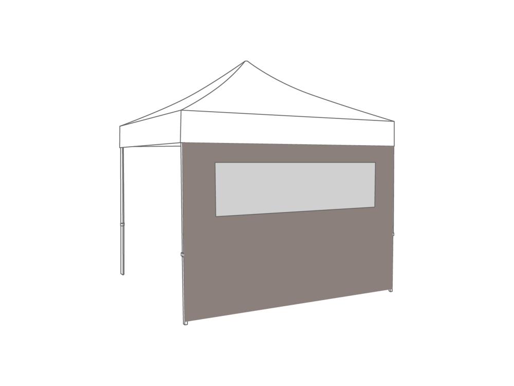 Vouwtent Zijwand raam - 4m - PVC (mat) Zand
