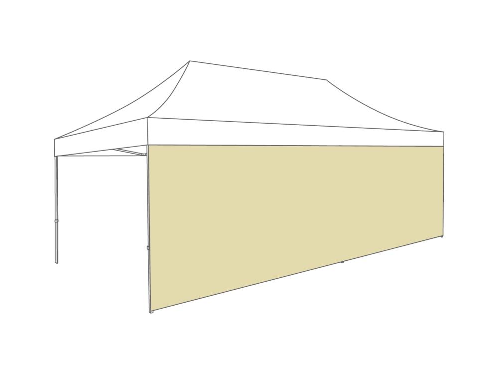 Tonnelle pliante Paroi latérale fermée - 6m - Polyester (pour 3x6) Cream