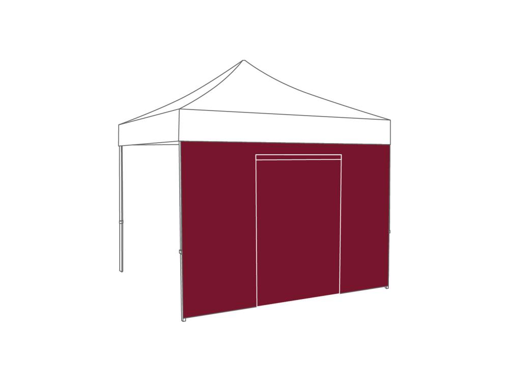 Faltzelt Seitenwand Tür - 4 m - Polyester Bordeaux