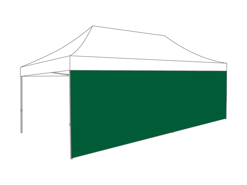 Faltzelt Seitenwand geschlossen - 8 m - Polyester Grün