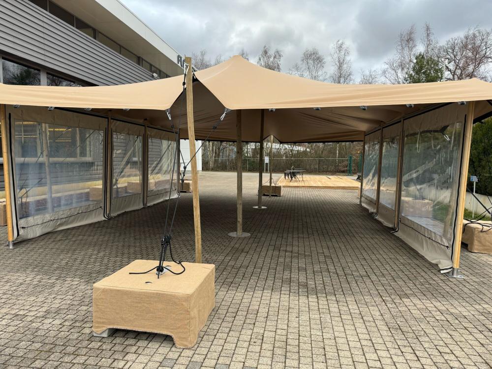 Hoes uit jute voor betonblok 650 kg