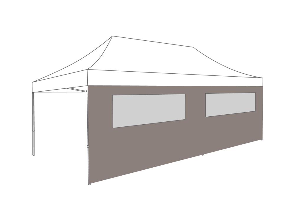 Faltzelt Seitenwand Fenster - 6 m - Polyester (für 3 x 6 m) Sand