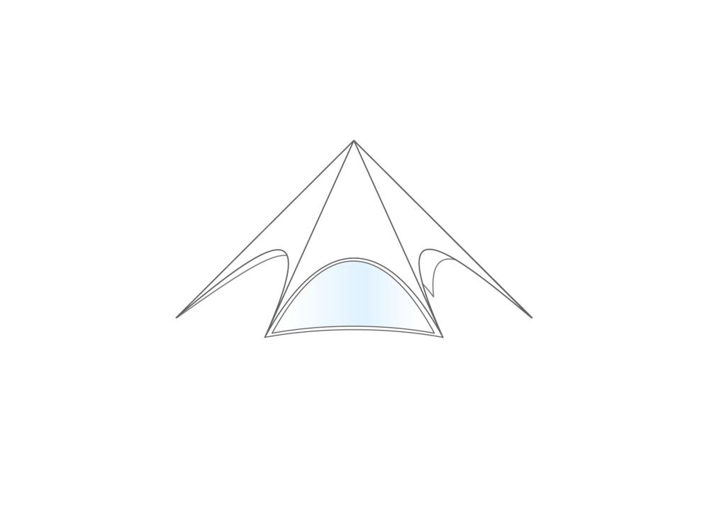 Stertent StellarLite zijwand - raam - 10m diameter - Polyester Wit