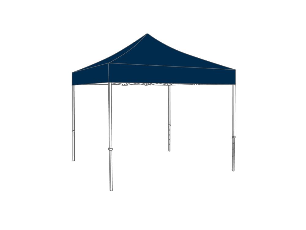 Vouwtent AluForce met dakzeil - 4x4m - Polyester Donkerblauw