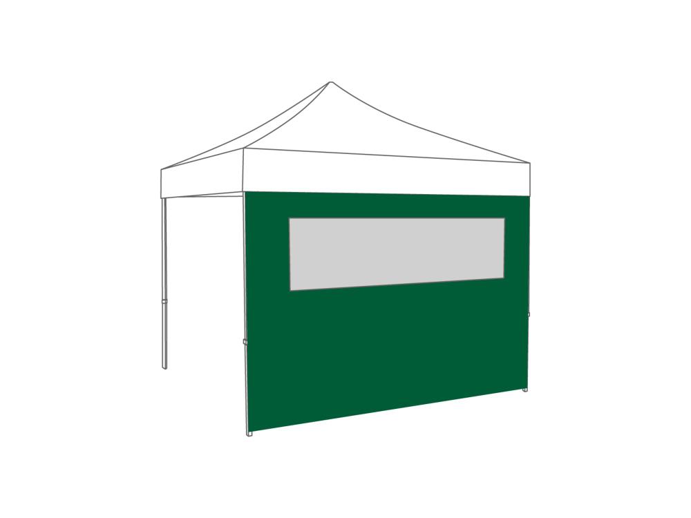 Faltzelt Seitenwand Fenster - 4 m - Polyester Grün