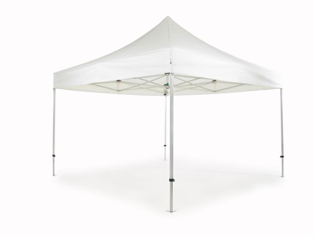 Vouwtent AluForce met dakzeil - 4x4m - PVC (mat) Wit