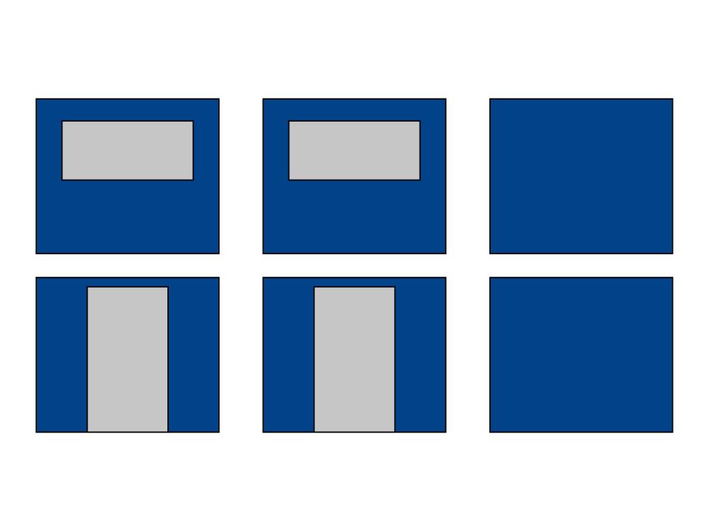 Faltzelt Seitenwandset mit Tragetasche - 3 x 6 m - Polyester Hellblau