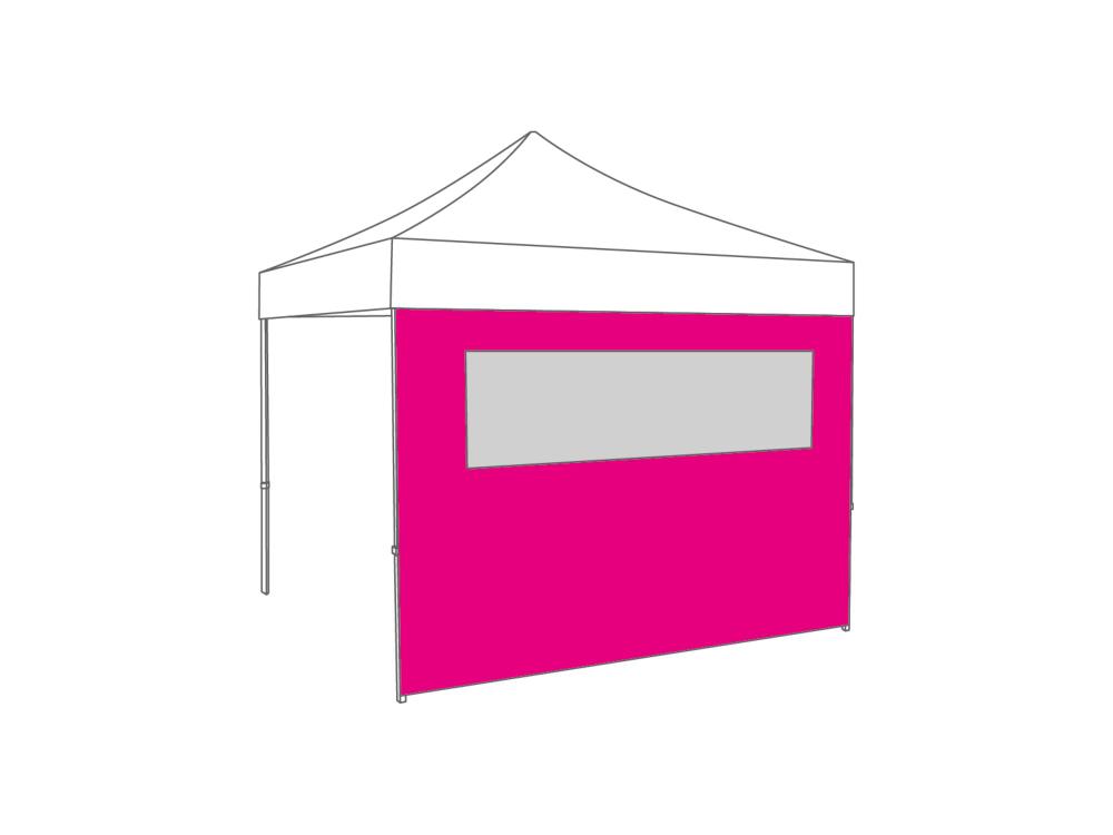 Faltzelt Seitenwand Fenster - 4 m - Polyester Fluo rosa