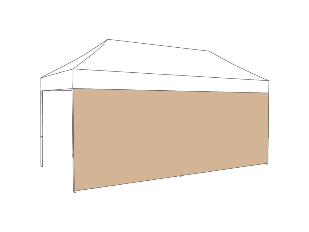 Tonnelle pliante Paroi latérale fermée - 5m - PVC (mat) Desert Sand