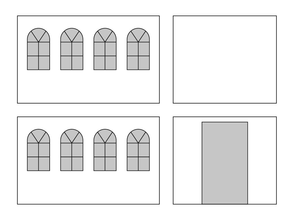 Faltzelt Seitenwandset mit Tragetasche - Bogenfenster - 4 x 6 m - Polyester weiß