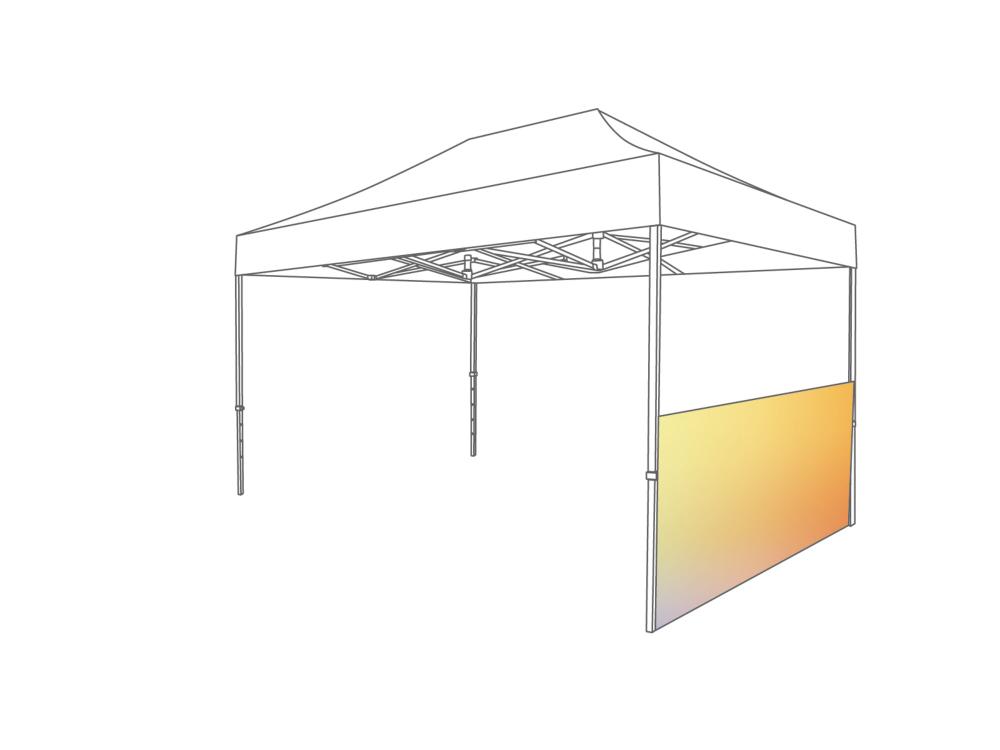 Digitaler Sublimationsdruck - PVC Light - Halbe Seitenwand Klappzelt - 2 m