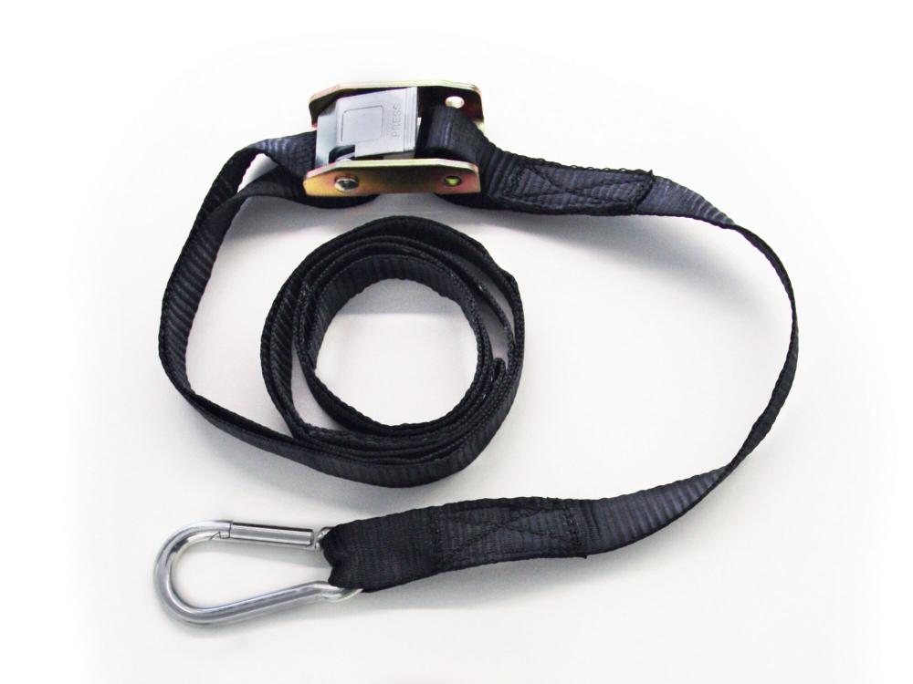 Spanngurt mit Karabiner - 165 cm - Schwarz Schwarz