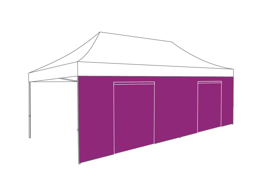 Faltzelt Seitenwand Tür - 6 m - Polyester (für 3 x 6 m) Malve
