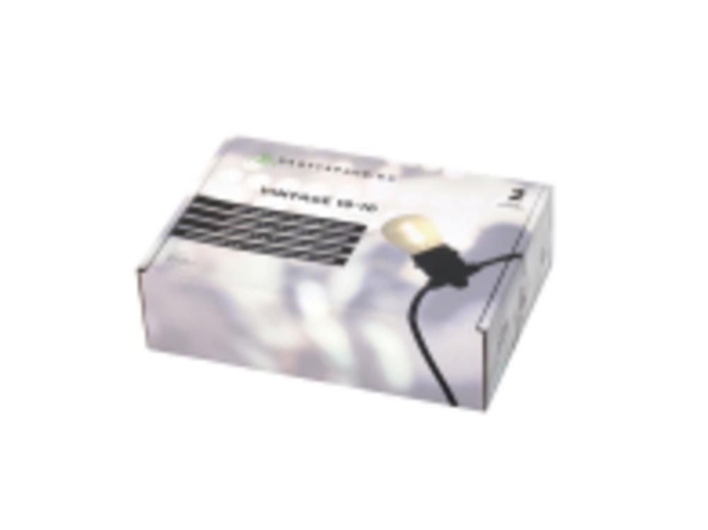 Føro Vintage Lichterkette Warmweiß - Set von 10 Meter mit 10 Kunststoff LED-Lampen