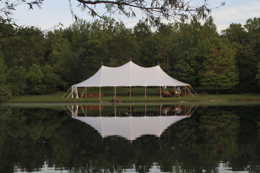 Sailcloth tent 10X22m - Doorloophoogte 2,44m wit