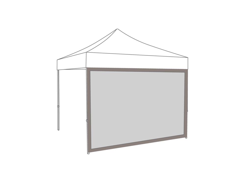 Faltzelt Seitenwand Panoramafenster - 3 m - Polyester Sand