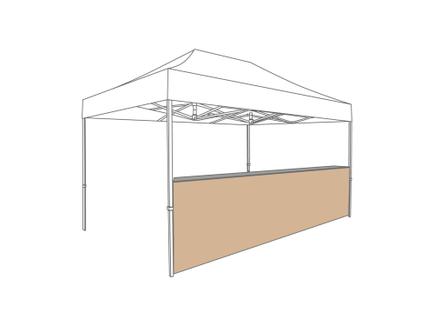 Tonnelle pliante Demi paroi pour bar - PVC - 4,5m Desert Sand Tonnelle pliante Demi paroi pour bar - PVC - 4,5m Desert Sand