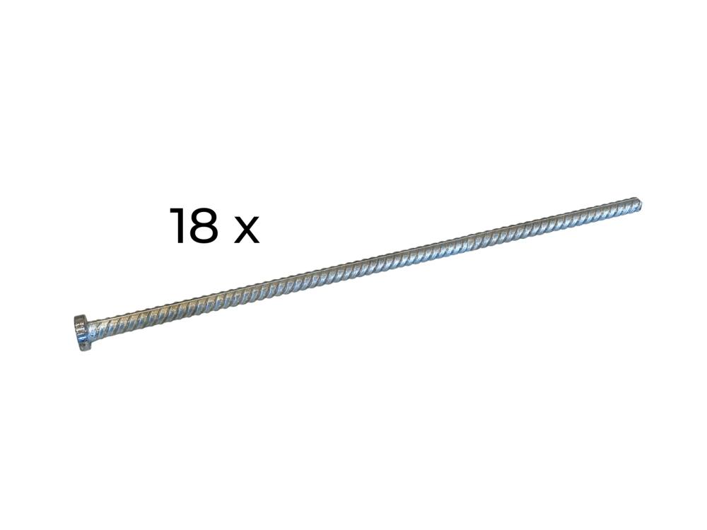 Set mit Heringen (18) von 80 cm für Stretchzelt 10 x 15 m 