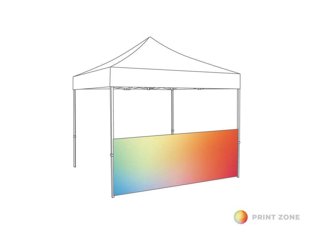 Folding tent Half wall - 3m - Polyester Print