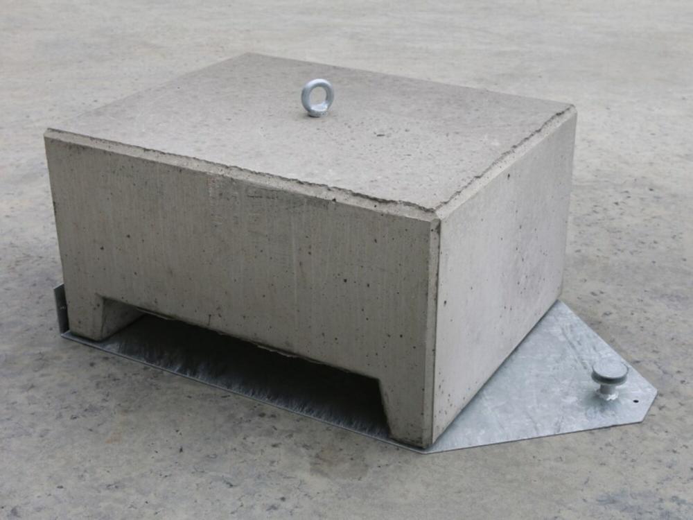 Stertent - stalen plaat voor betonblok - 340 kg