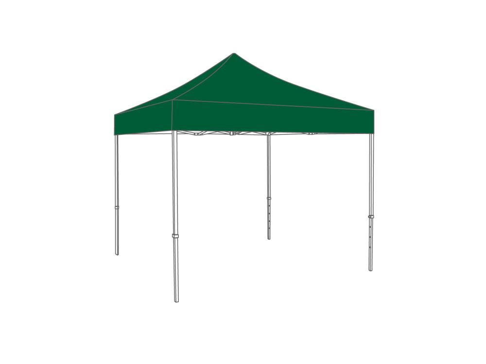 Vouwtent AluForce met dakzeil - 4x4m - Polyester Groen