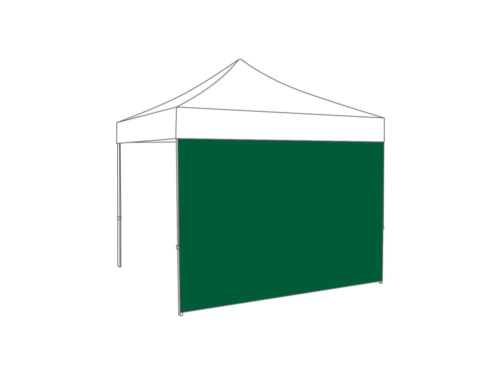 Faltzelt Seitenwand geschlossen - 4 m - Polyester Grün