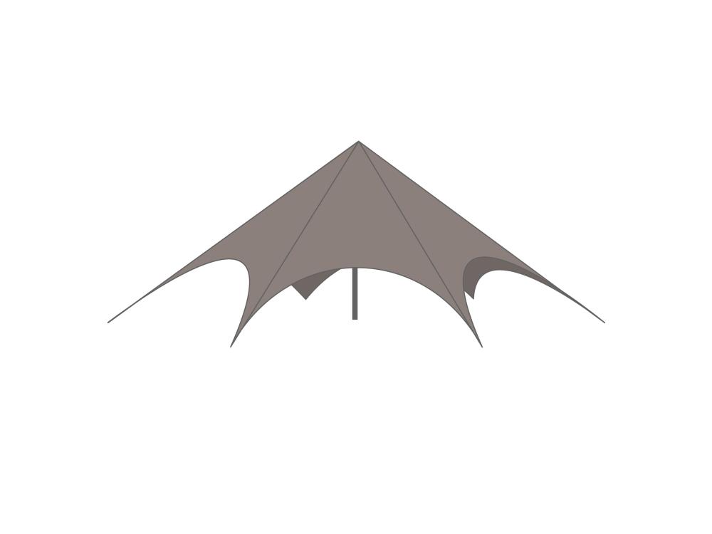 Stertent StellarLite dak - 14m diameter - Met meettouw Zand