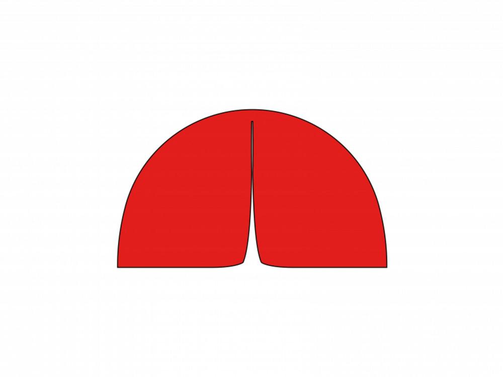 Tente gonflable Globe Paroi porte (tirette verticale) - 4m Rouge