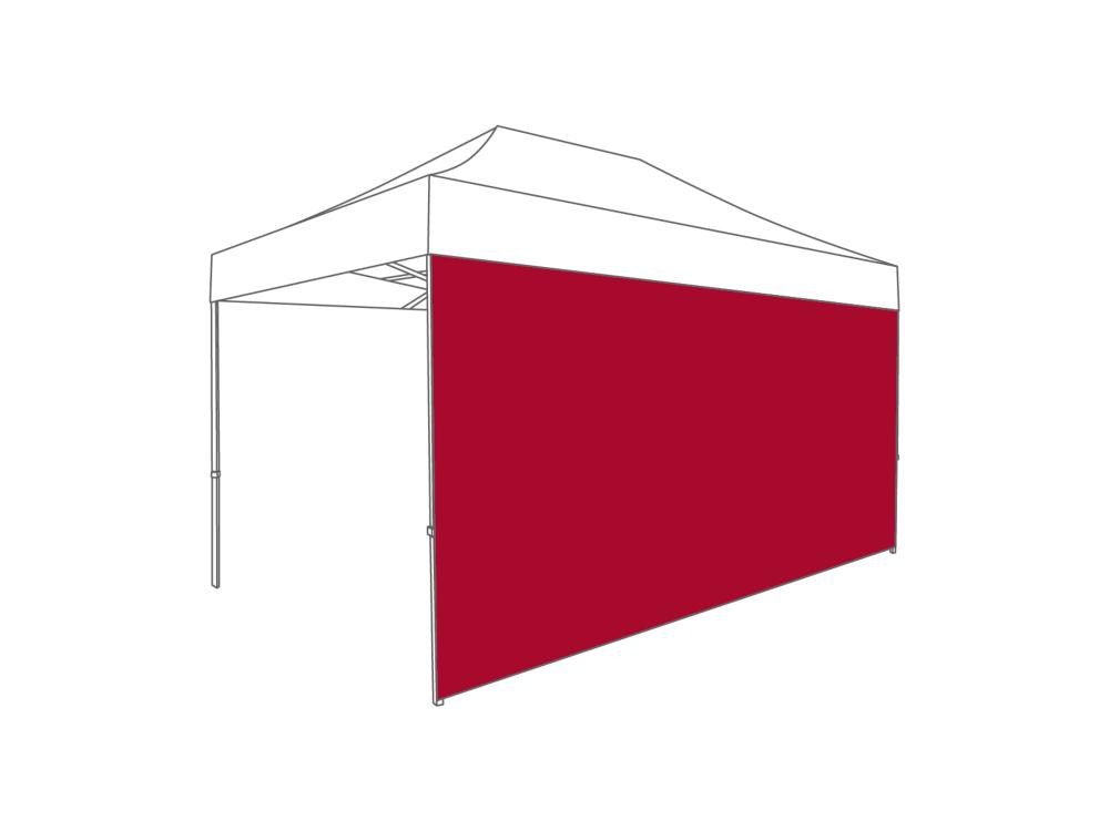 Vouwtent Zijwand gesloten - 4,5m - Polyester Rood