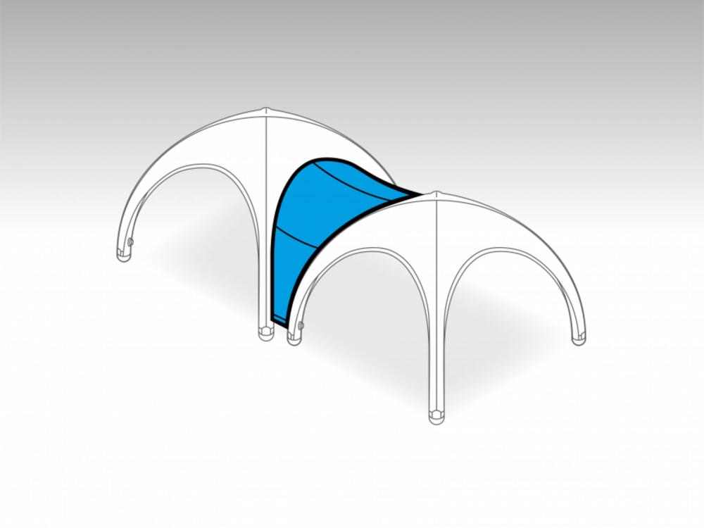 Inflatable tent Globe connection 3x3 to 3x3 White