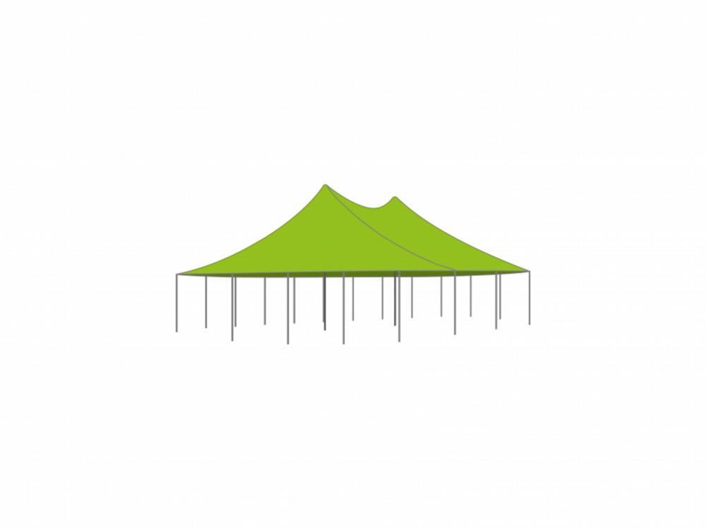 Sailcloth tent 10x16m - Passage height 2,44m