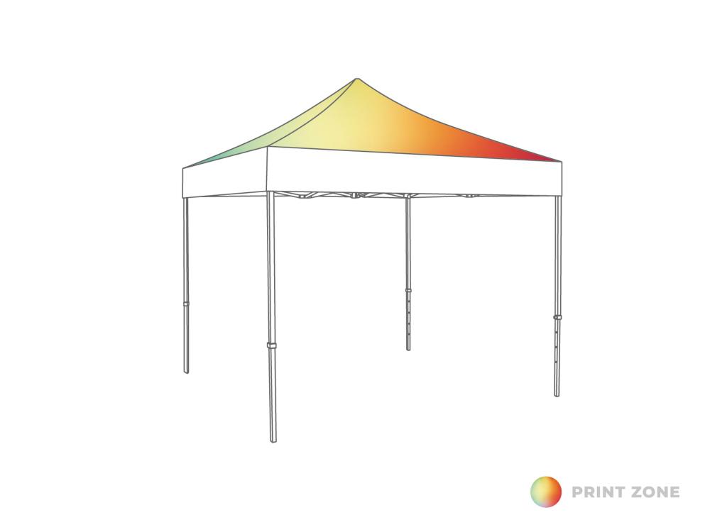 DIGITAL PRINT - PVC ROOF WITHOUT VALANCE FOLDING TENT - 4X4M