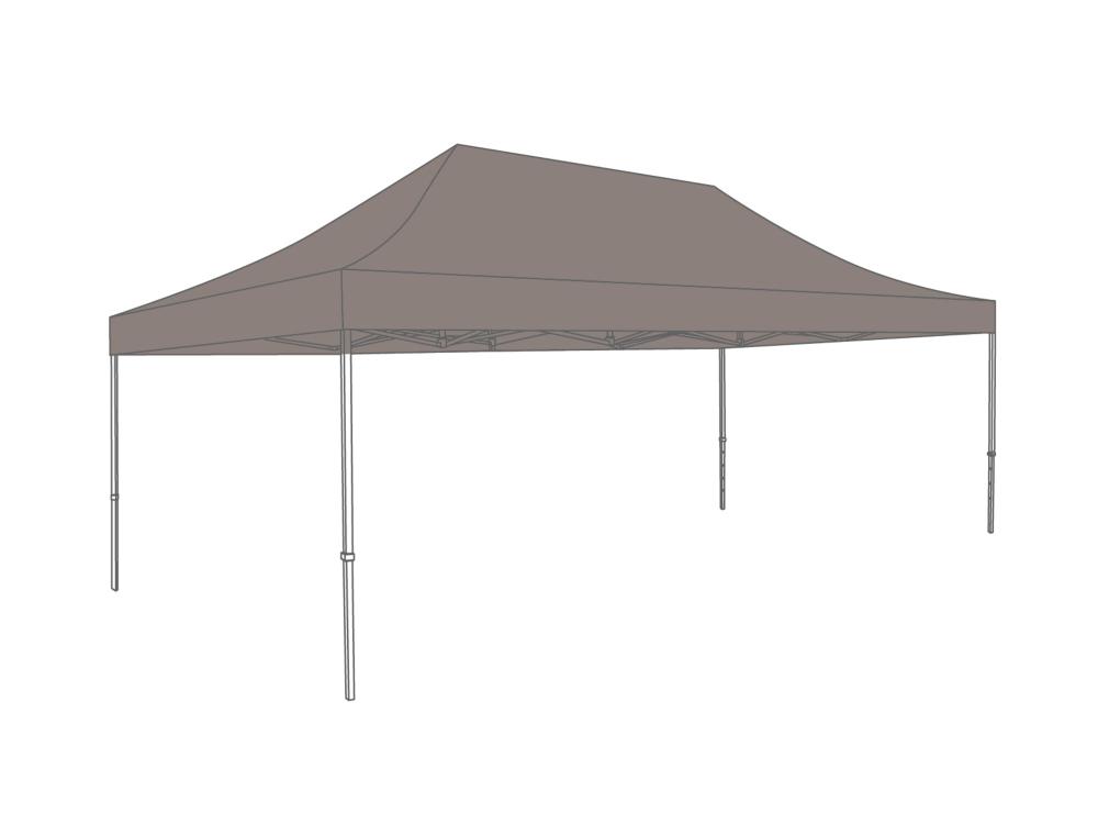 Tonnelle pliante Bâche de toit - 4x6m - PVC (mat) Sable