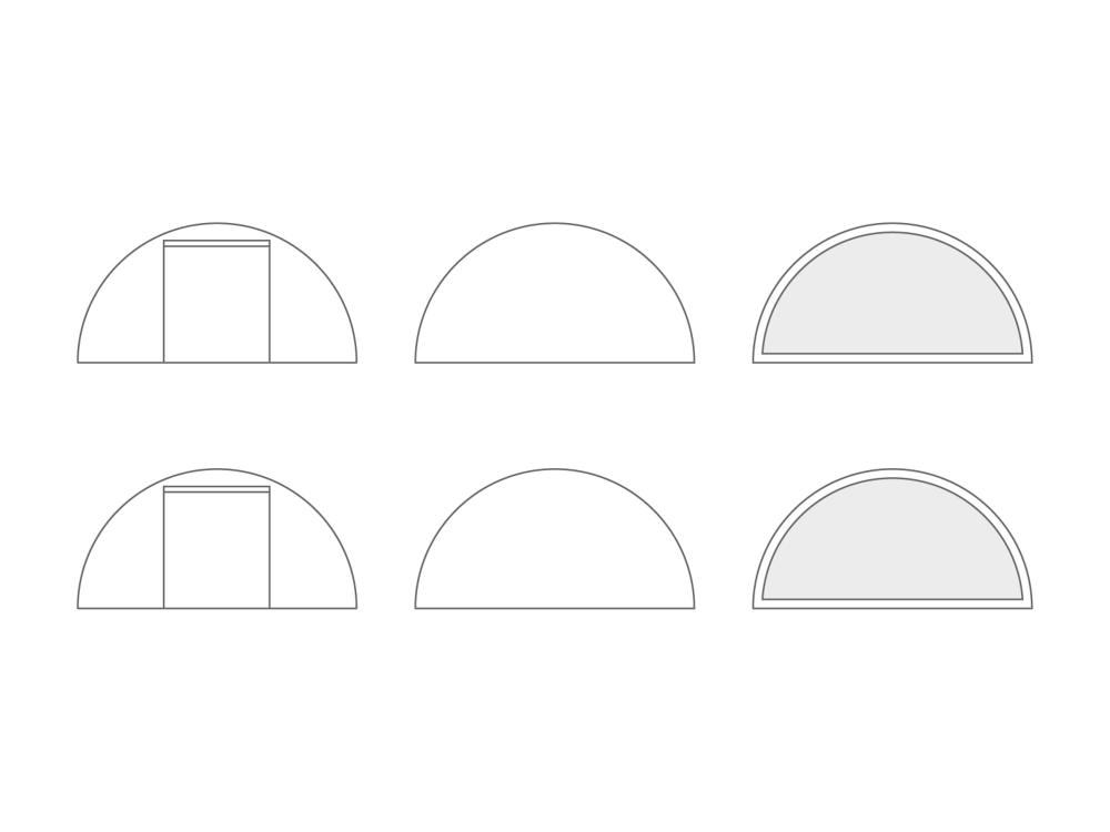 Stertent StellarLite zijwanden set - 10m diameter - Polyester Wit