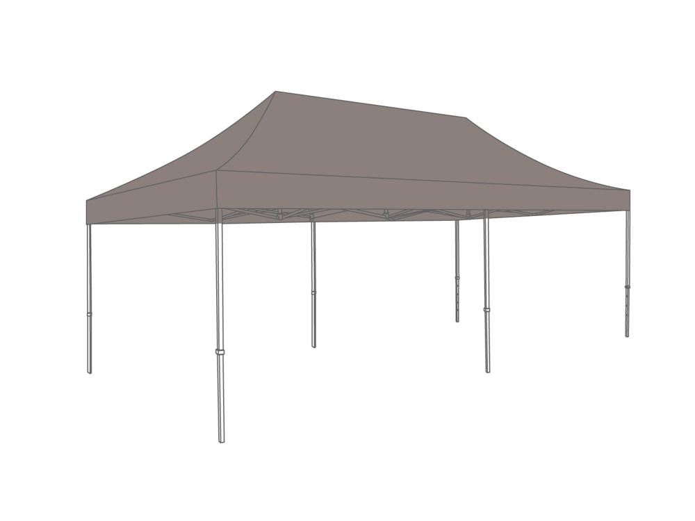 Tonnelle pliante Bâche de toit - 3x6m - PVC (mat) Sable