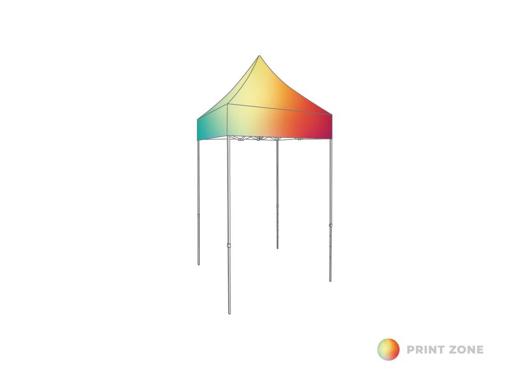Faltzelt Dachplane - 1,5 x 1,5m - PVC light (matt) Print