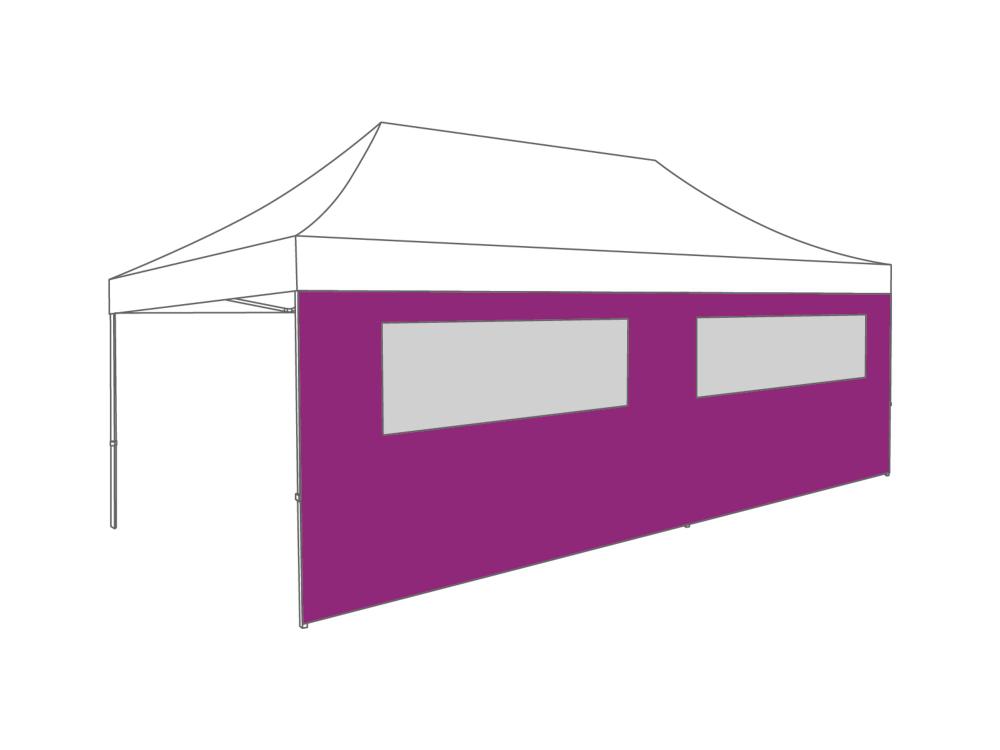 Faltzelt Seitenwand Fenster - 6 m - Polyester (für 3 x 6 m) Malve