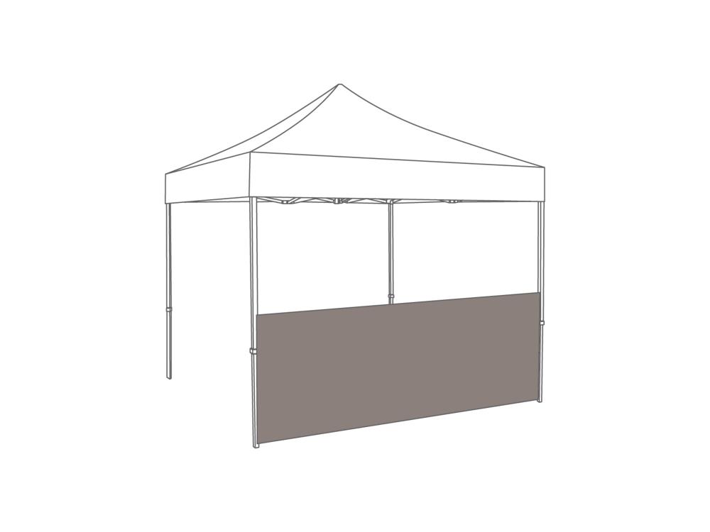 Folding tent Half wall - 3m - PVC (matt) Sand